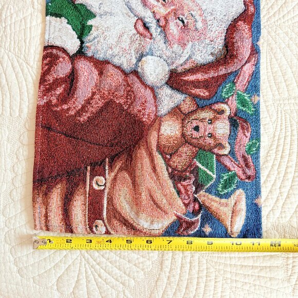 Retro Santa Claus Christmas Holidays Tapestry Table Runner 11.5" x 68" - Picture 9 of 9
